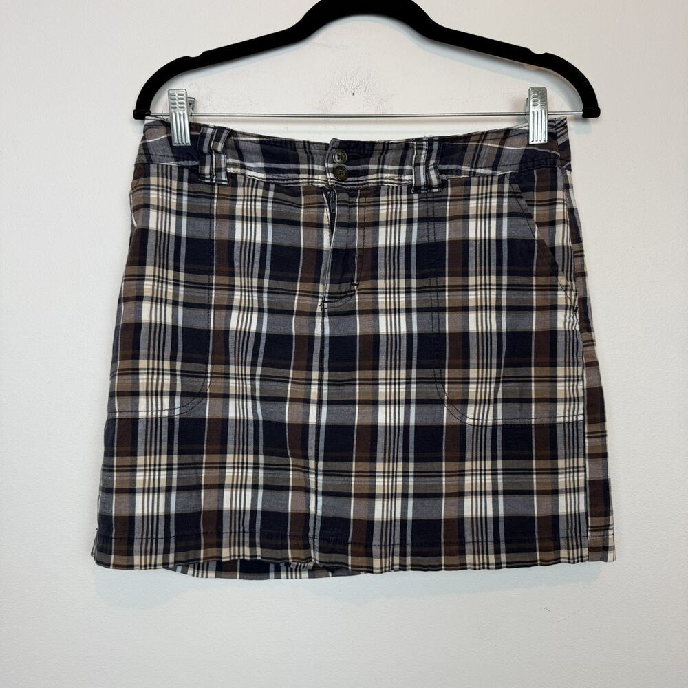 St Johns Bay y2k plaid mini skort size 6 boho festival grunge